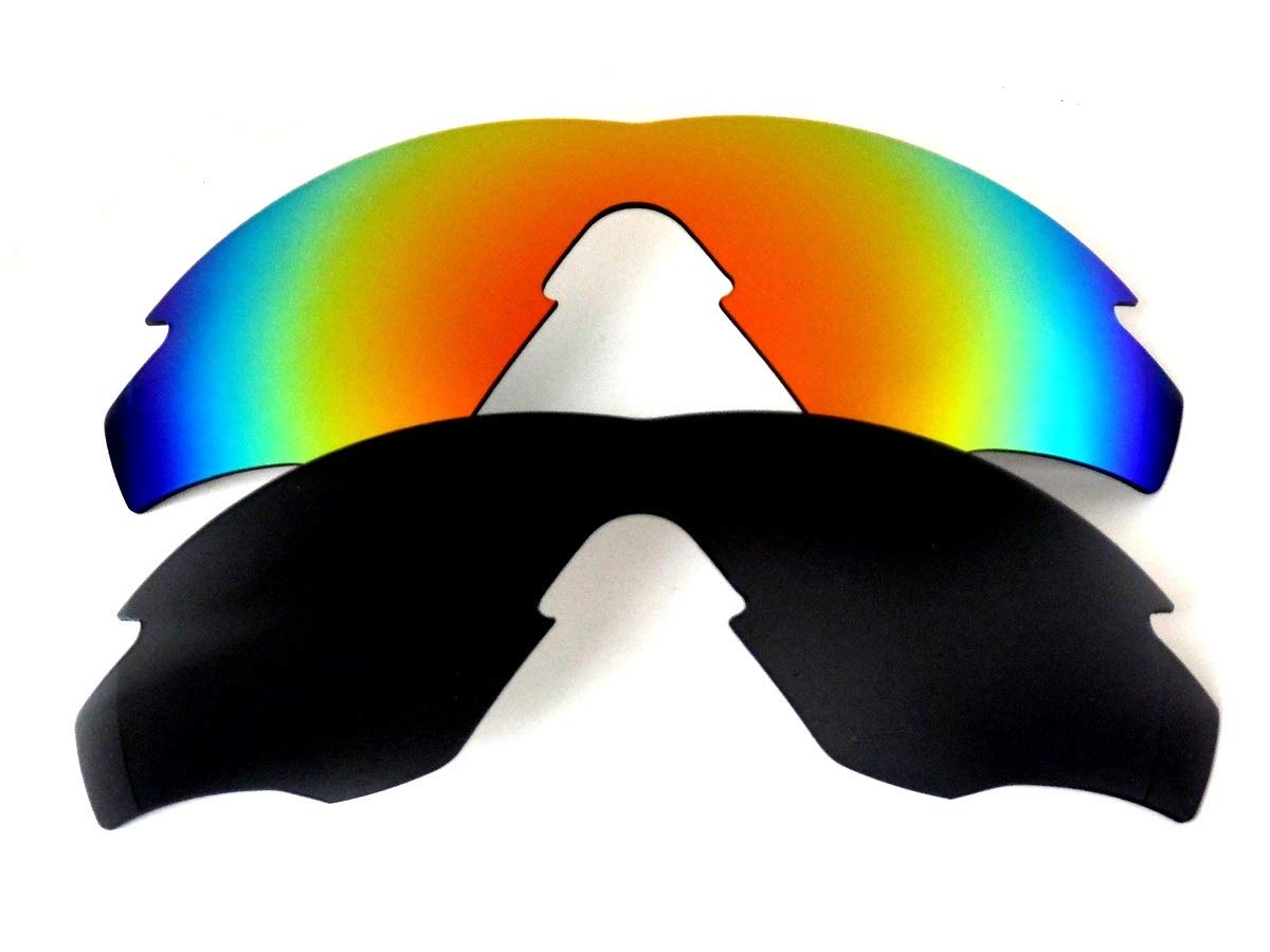 Galaxy Replacement Lenses For Oakley M2 Frame Black&Red Polarized 2 Pair FREE S&H