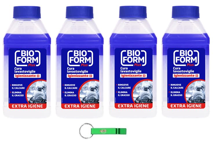 Bioform Plus Cura lavastoviglie - Detergente líquido para lavavajillas - Limpia todas, incluso las partes invisibles de todo el lavavajillas 250 ml + llavero Beni Culinari gratuito