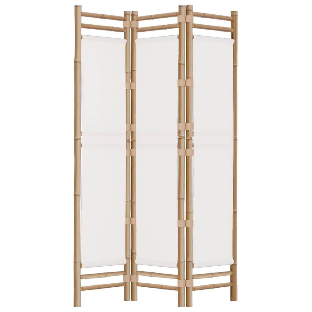Paravento in bambù e tela, 3 pezzi, 120 x 180 cm, pieghevole, autoportante, opaco, per soggiorno, camera da letto, ufficio e casa, come protezione dagli sguardi indiscreti e divisorio