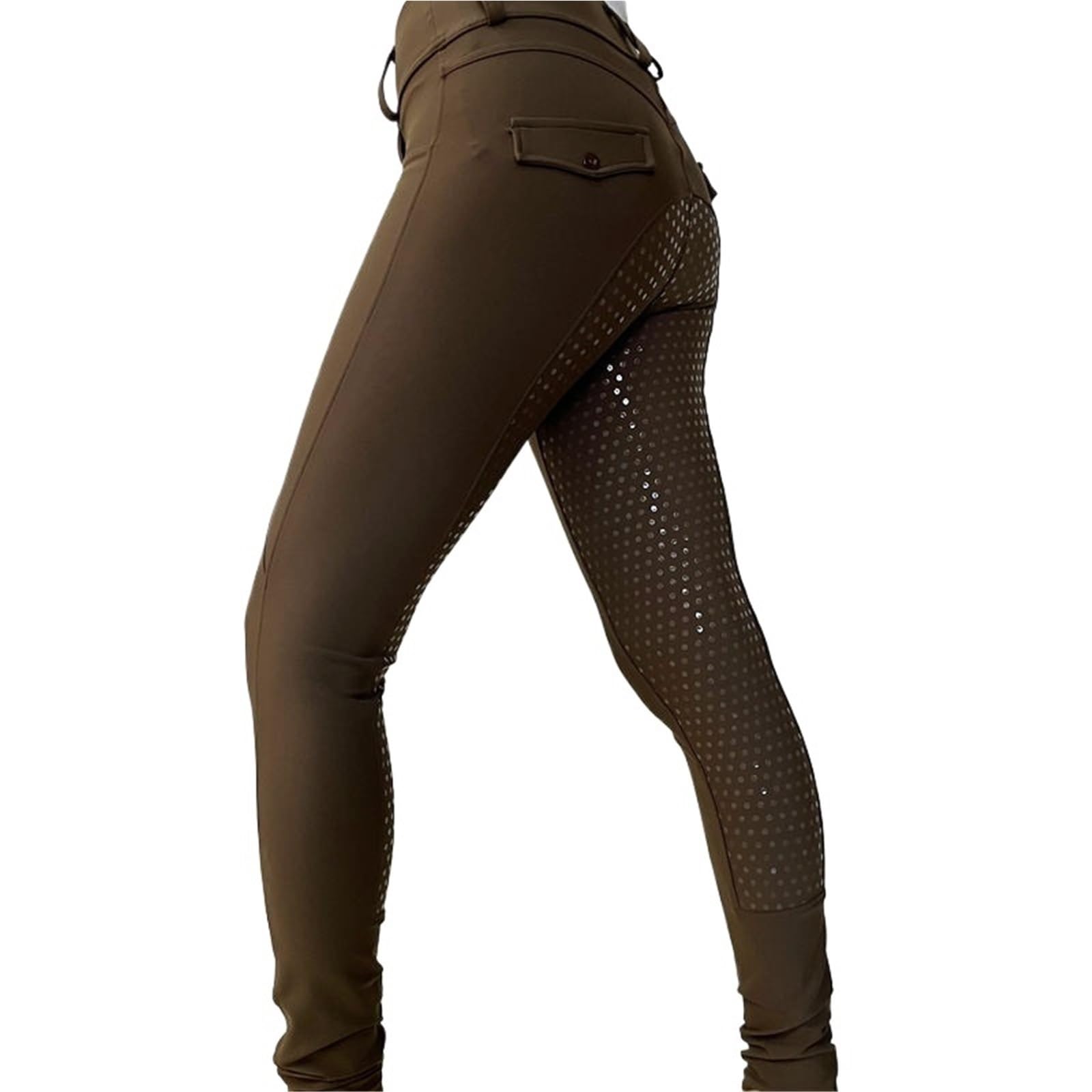 Mallas de equitación silicona for competición, con bolsillo, for mujer, for entrenamiento y Para Montar(Black riding pants,XL)