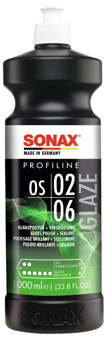 SONAX PROFILINE OS 02-06 (1 litro) lucidante tutto in uno con sigillatura rapida per applicazione a mano e a macchina | Art. N. 02473000