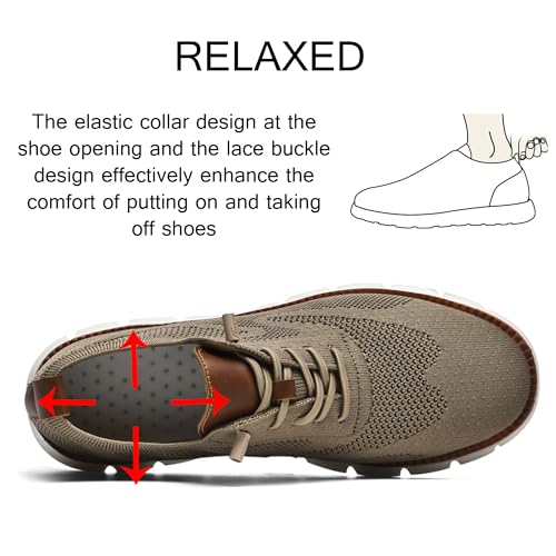 Men's Oxfords Shoes Knit Dress Sneakers Business Wingtip Casual Walking Shoes Fashion Comfortable4