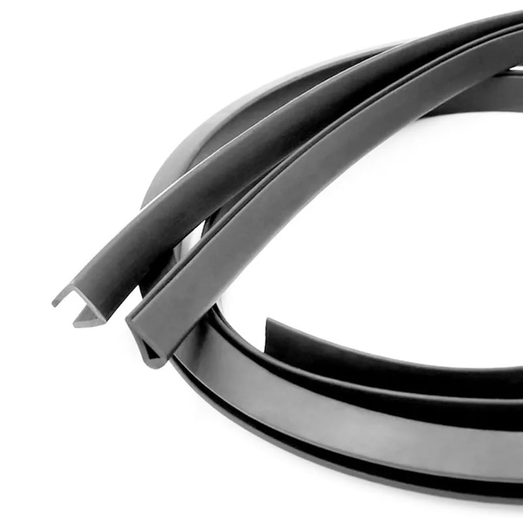1m Black Rubber Edge Strip U Section, for Windows Hardware Seal Parts(Flat 10x14x12mm)