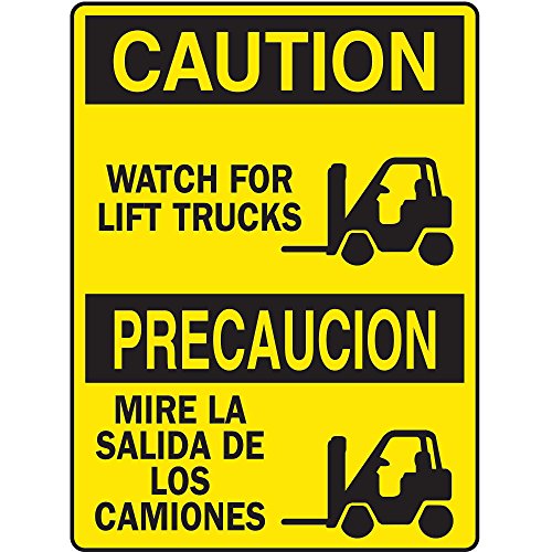 Brady 122401 Panneau bilingue industriel rigide en aluminium durable