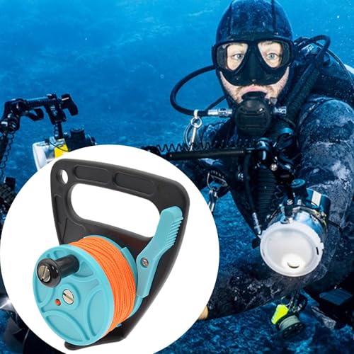 Carrete de buceo retráctil con bobina de dedo y cuerda robusta 3