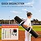 VEVOR 244 x 106 x 211 cm Baseball-Softball-Übungsnetz, Tragbares Baseball-Trainingsnetz zum Schlagen, Fangen, Pitchen, Backstop-Ausrüstung mit Bogenrahmen, Tragetasche, Schlagzone, Bällen, Ballsammler