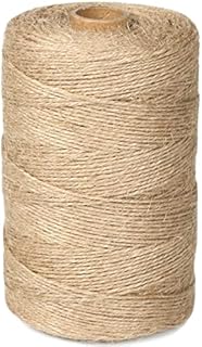 PerkHomy 1100FT Jute Twine String 2mm Natural Thin Ribbon Twine for Craft Gardening Plant Gift Wrapping Art Wedding Decoration Packing Material Christmas Twine Bulk Heavy-duty (1100FT * 2mm * 3 ply)