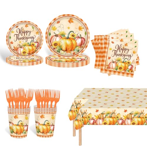 Thanksgiving Party Plates Supplies Tableware Decorations - image 1
