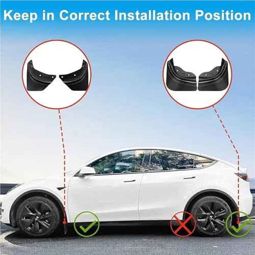 Bavettes pour Tesla Model 3 Highland garde-boue de roue avant extérieurs - 4