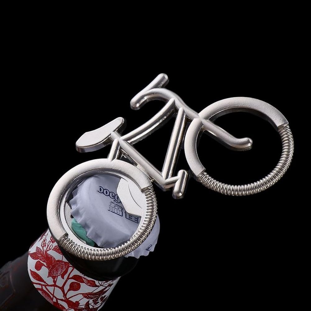 Portachiavi Apribottiglie A Forma Di Bicicletta - Set Da 4 In Lega Di Zinco, Ideale Per Regali E Appassionati Di Ciclismo - Foto 10