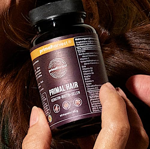 Primal Harvest Hair Growth - Hair Vitality Supplement with Selenium, Zinc & Biotin, for Men & Women, Multivitamin,1 Pack: 30 Servings - Image 5