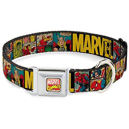 Buckle-Down DC- AVA Marvel Comics - Collar para Perro,
