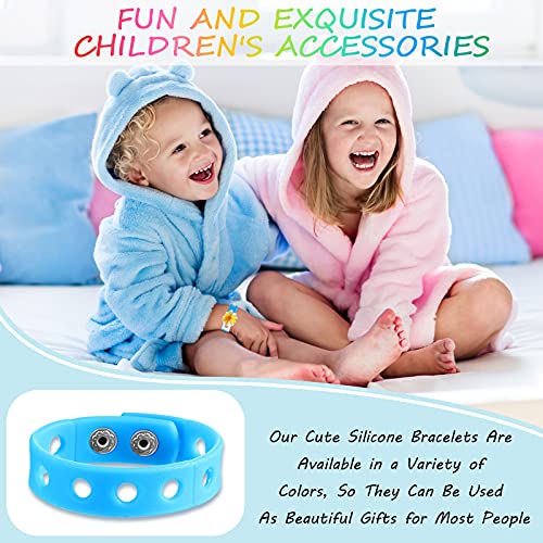 Image of MTLEE 36 Pieces Silicone Wristbands Adjustable Cute Wristbands for Girls Swimming Identify Shoe Birthday Presents, 12 Colors(7 Inch,Classic Color)