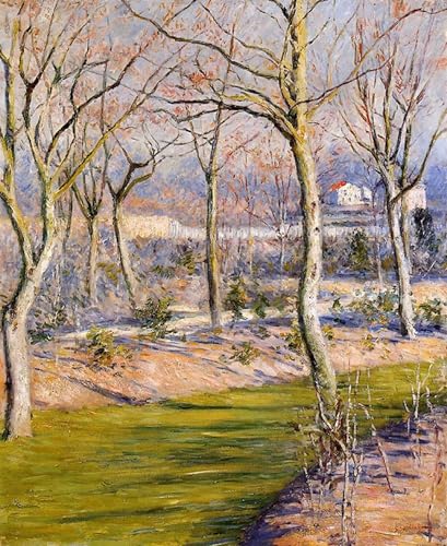Tableau le jardin du petit gennevilliers impression sur toile 60x90cm