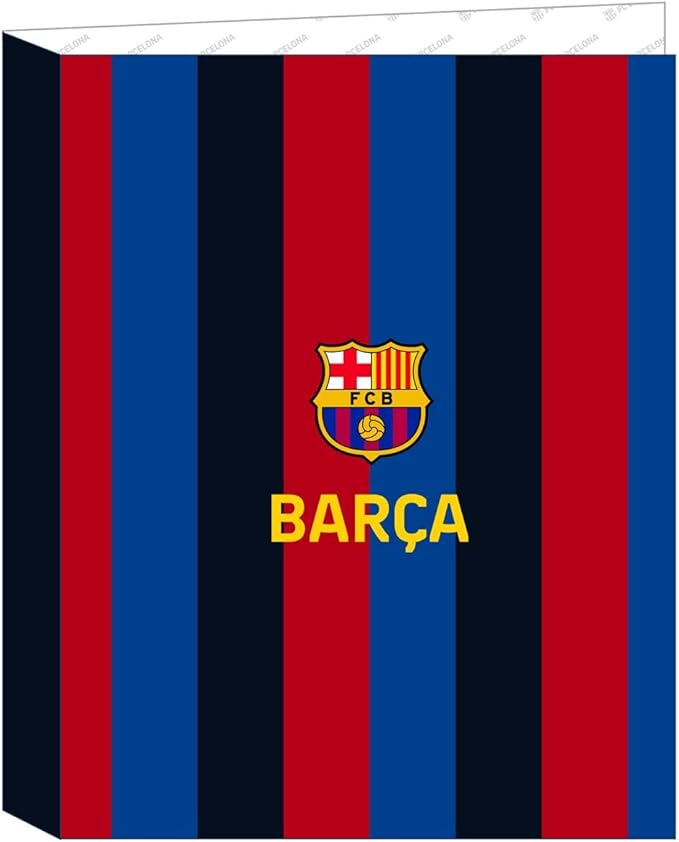 Safta, Carpeta con Folios 4 Anillas de F.C. Barcelona 1ª Equipación 22/23, 265x330 mm Unisex niños, Azul marino y granate, Estándar