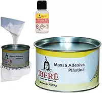 Kit Massa Plástica Cola Tudo Mármore Granito Porcelanato Premium (Preto)