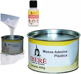 Kit Massa Plástica Cola Tudo Mármore Granito Porcelanato Premium (Cinza)