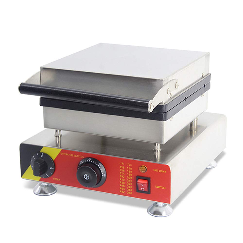 Waflera con placas antiadherentes y termostato ajustable, 1,65 kW, tamaño compacto para un fácil almacenamiento