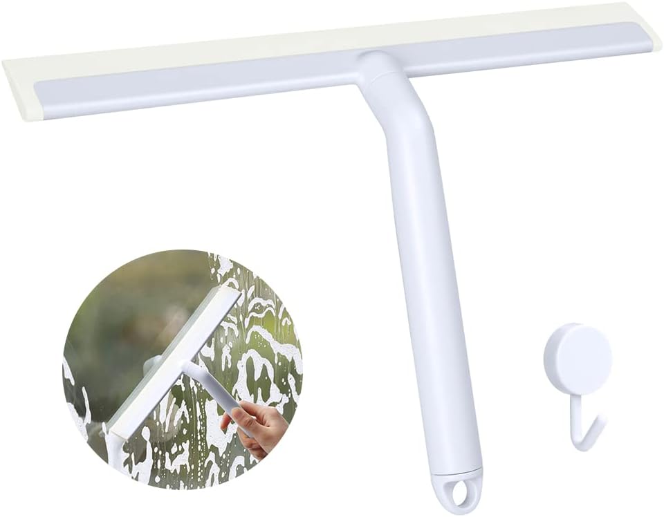 AUAUY Silicone Shower Squeegee for Glass Doors, Household Squeegees with Hook