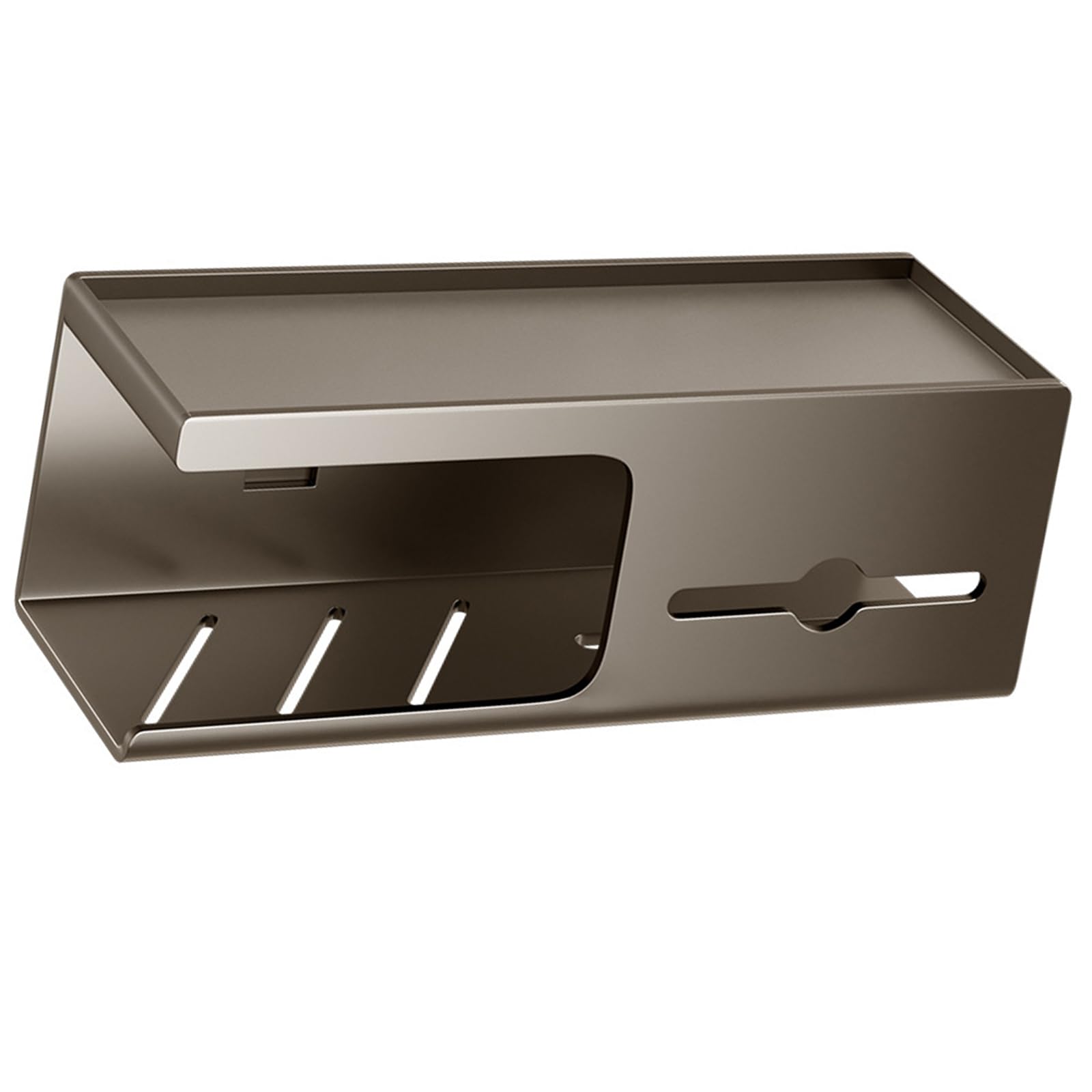 Toilet Roll Holder with Shelf Multipurpose Tissue Holder Easy Installation Toilet Accessory Quick Installs Paper