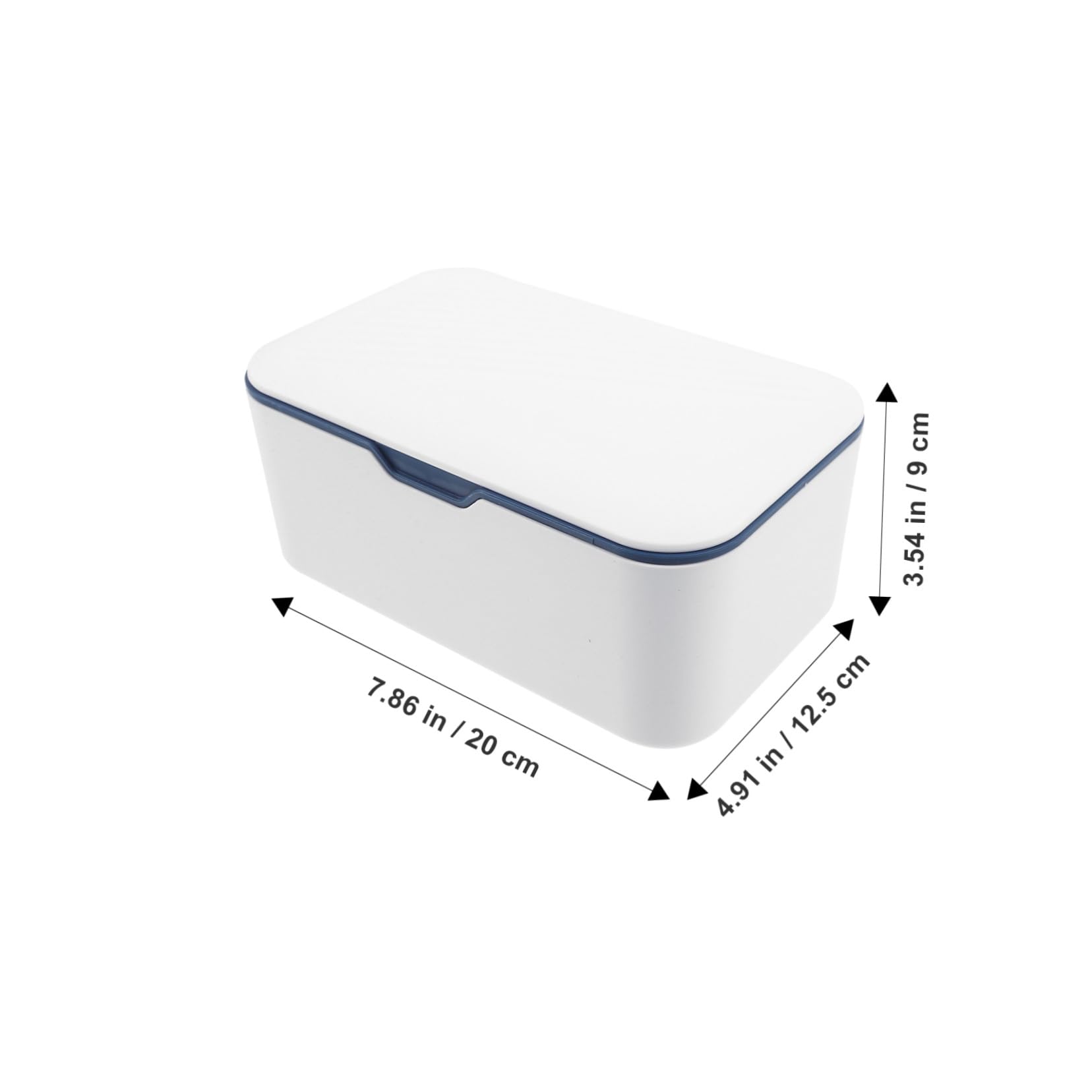 Boîte à Lingettes Humides Portable Lot de 2, pour Bébé, Plastique Bleu