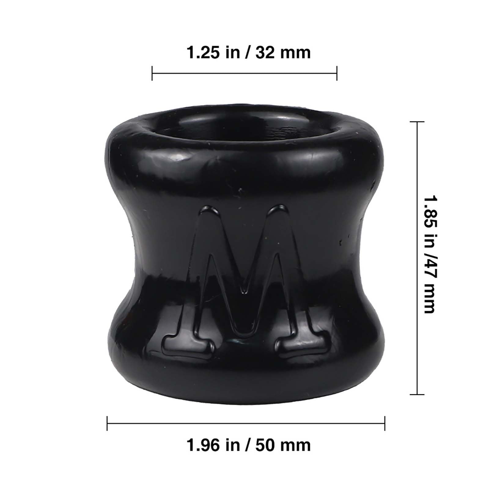 Set di stretching con anelli elastici leggeri e resistenti, anelli morbidi per esercizi da uomo - E65IT (Black)