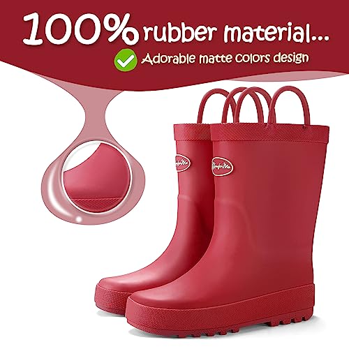 K Komforme RBG033-B6M Kids Rain Boots, Waterproof Rubber Matte Boots thumb #1
