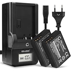 Pila Lp E10 CELLONIC® 2X Batería LP-E10 Compatible con Canon EOS 1100D 1200D 1300D 2000D 4000D EOS Rebel T6 T3, 1020mAh + Cargador rápido LC-E10 bateria de Repuesto Pila