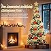 6Ft Prelit Pop Up Christmas Tree Decoration, Collapsible Artificial Xmas Tree with Ornaments, Pre Decorated with 150 Warm Lights, Gold Ribbons & Bows, Indoor/Outdoor Holiday Decor with Storage Bag