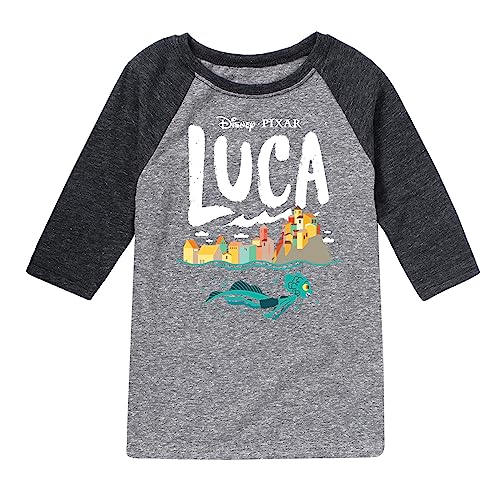 Disney Luca - Coastal Sea Monster - Toddler and Youth Raglan Graphic T-Shirt