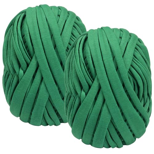 GmwyCzV 2 Rollos Cordel de Jardín, 2CM X 30M Suave y Elástica Jardín Cuerda, Lazos para Plantas de Jardín Verdes Suaves, Atadura para Plantas de Interior y Jardín Plantas Trepadoras