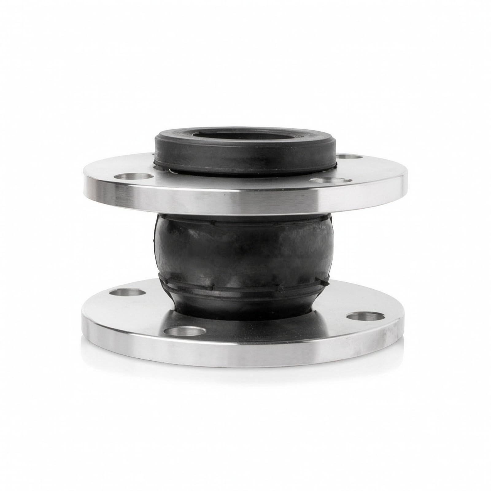 Colcolo Junta de Expansión de Goma con Bridas de Acero Inoxidable Conector Flexible de Tubería Fuelle de Goma Antivibración Dilatación y Contracción Apta para, DN25, PN16, Espesor 12.5mm