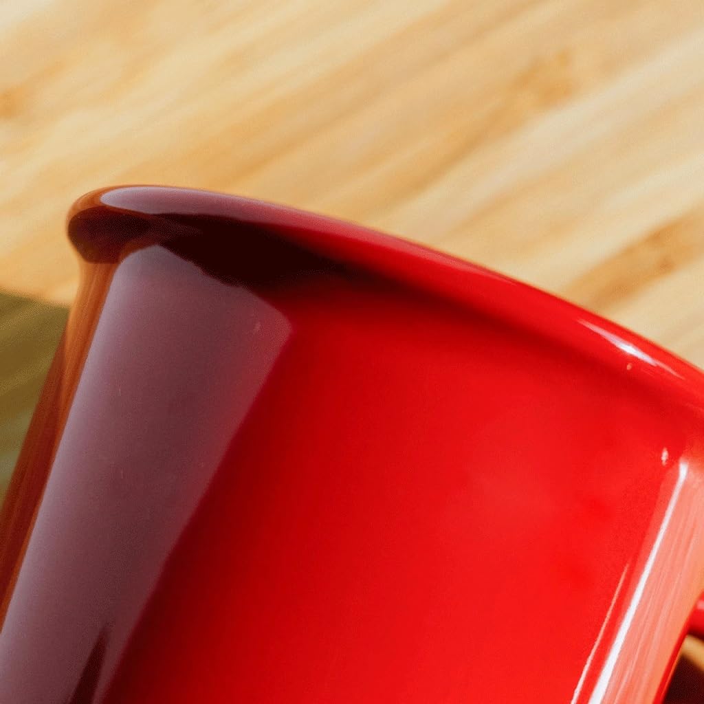 ENGENDER Tazas Cafe Taza Roja Pequeña Taza De Café De Cerámica Roja Regalo Retro Mug Cups