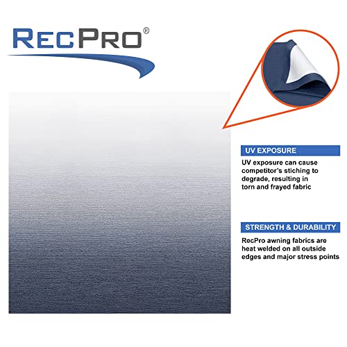 Image of RecPro 22' RV Awning Fabric Replacement | Slate Blue Fade Vinyl