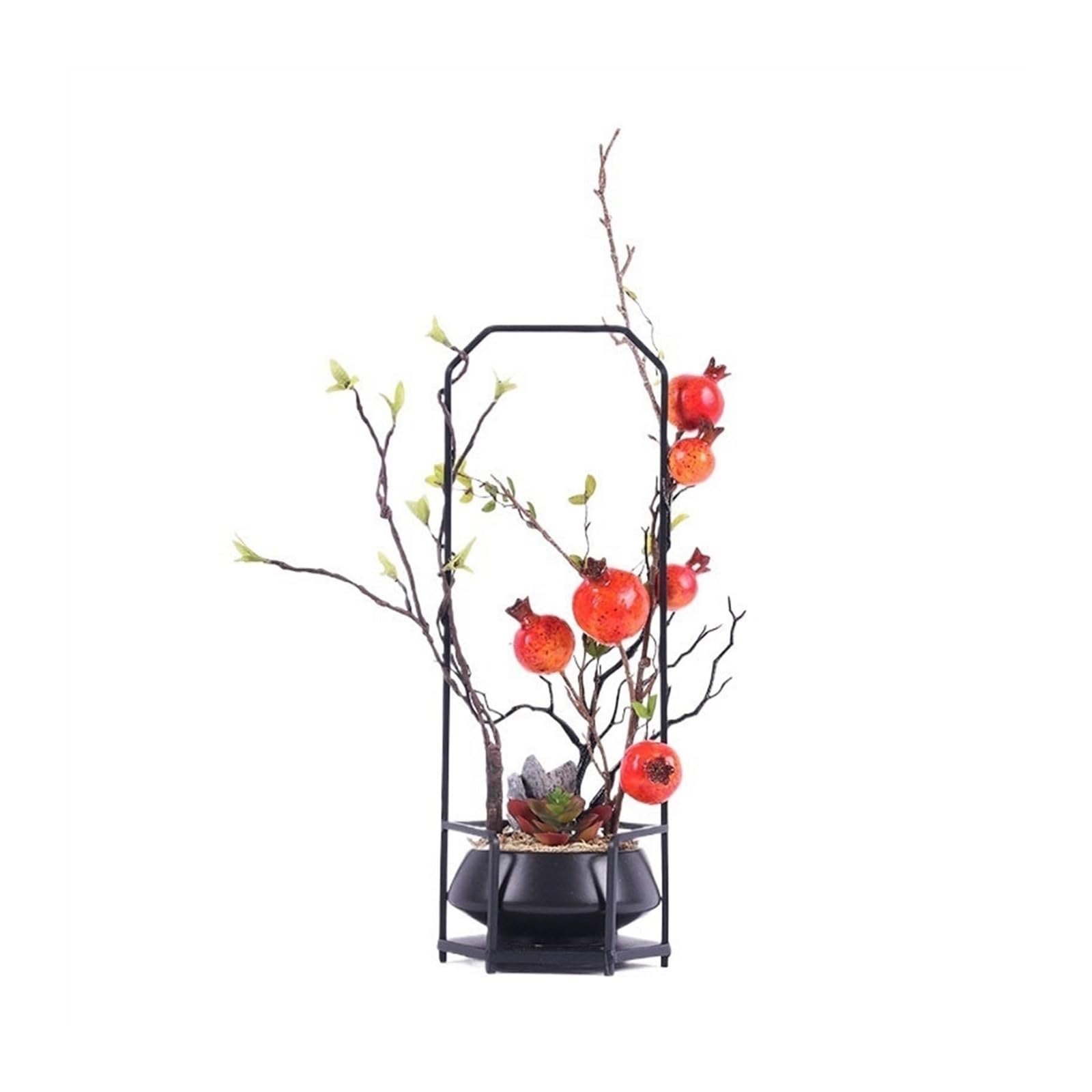 CFY652 Floral Arrangements Simulation Pomegranate Tree Bonsai Hotel Restaurant Home Decoration Tea Room Zen Ornament Crafts Weddings