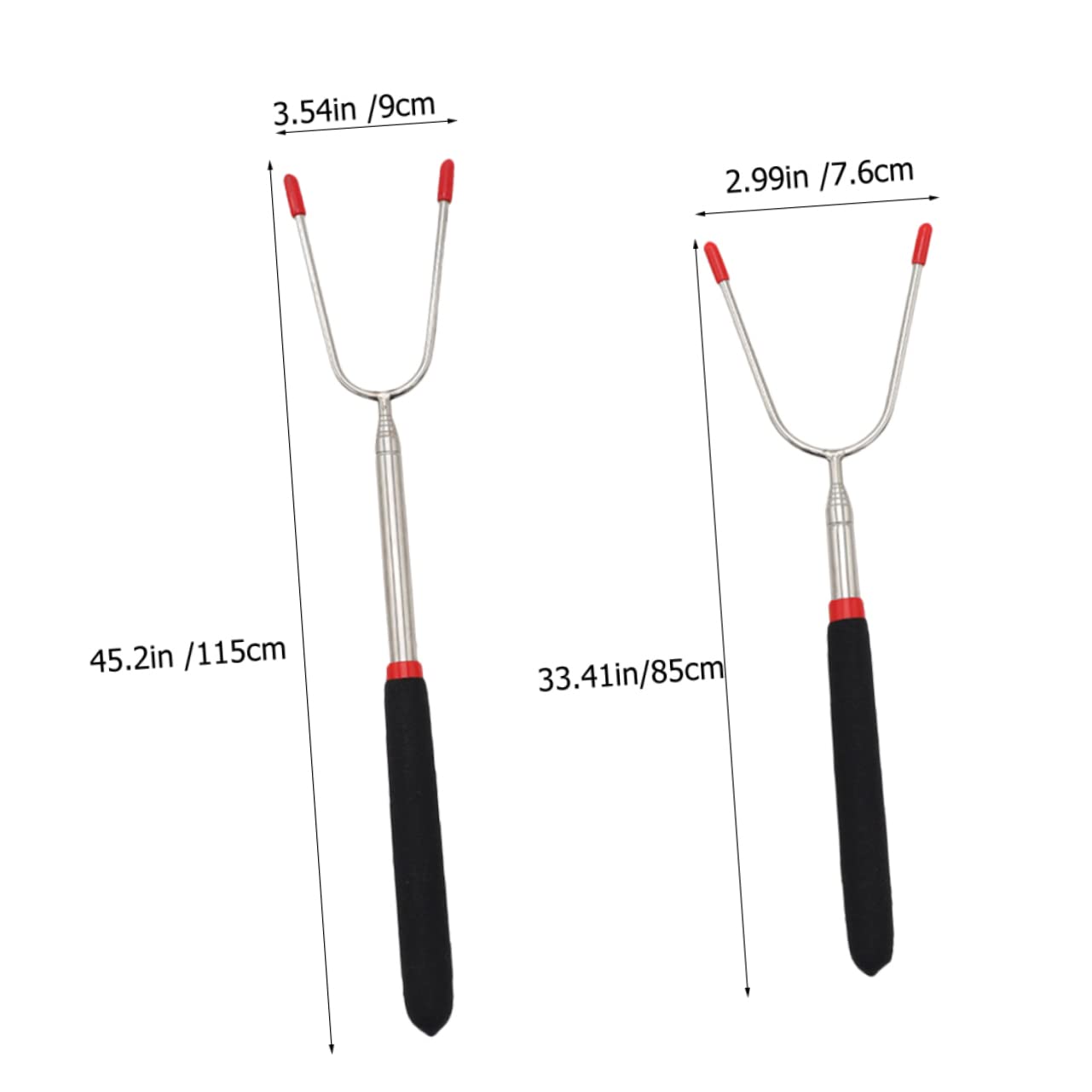 SUPVOX Bbq Utensils Set 2 Pcs Meat Forks Roasting Sticks for Grilling Accessories