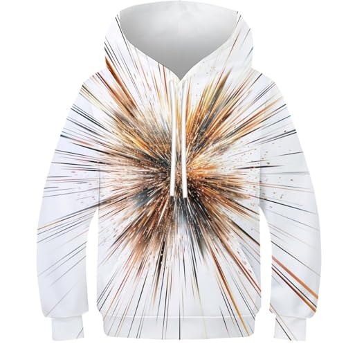 Veste Capuche Manches Longues Anti-Froid - Sweat 3D Confortable pour Ado 13-15 Ans