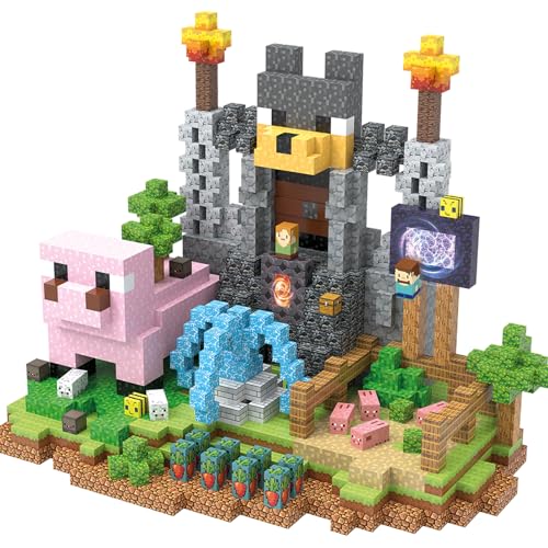 TUKIIE Bloques de construcción magnéticos, 120 unidades, 2,5 cm, bloques magnéticos con portal mágico, bloques magnéticos, juguetes para niños a partir de 3, 4, 5, 6, 7, 9-12 años, regalo de