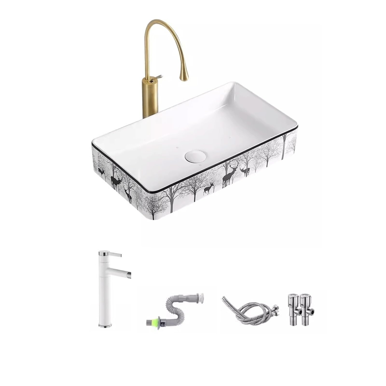 ASerZenith Bathroom Sink Vessel Small Size Single Basin Nordic Art Basin Above Counter Basin Household Wash Basin Ceramic Wash Basin Vessel Sink