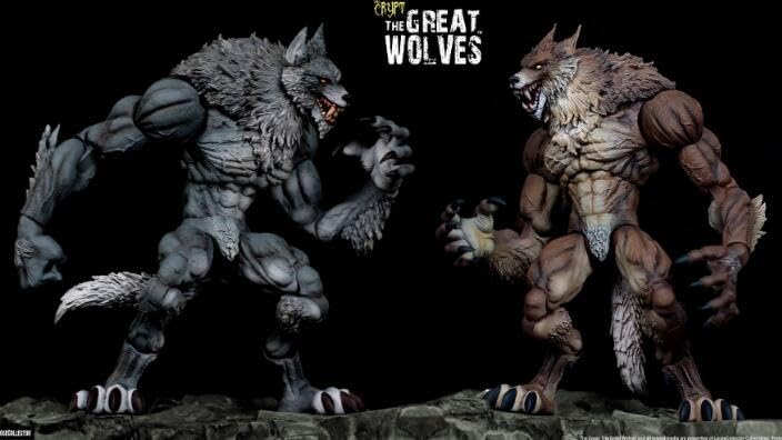 Amazon | [AC]The Crypt 巨狼 狼男 可動 アクション フィギュア