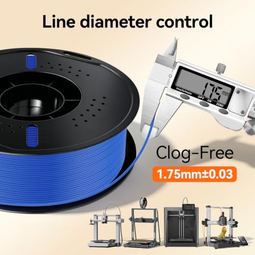 Image of Kingroon PLA Plus(PLA+) 3D Printer Filament, Dimensional Accuracy + /- 0.03 mm, 1 kg Spool(2.2lbs), 1.75 mm,Blue
