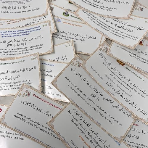 Image of Pack of 24 - Islamic Dua Stickers for Kids, Schools with English Translation, Attractive Design PVC Sticker