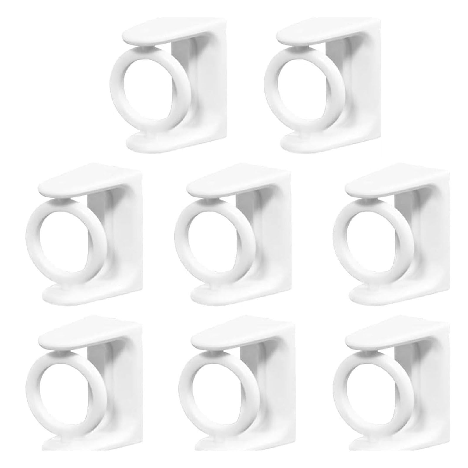 XIOANG of 8 Rotatable Hooks for Hanging Towels Keys Clothes Curtain Rod Holder Space Saving Storage Rack Kitchen Organization Fasteners