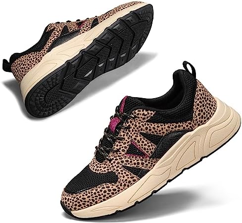 LUCKY STEP Damen Chunky Plateau Sneaker, Schnürschuhe | Mesh- und Synthetik-Obermaterial, chunky Plateausohle, gepolsterte Einlegesohle und Schnürung für Alltag und Freizeit.