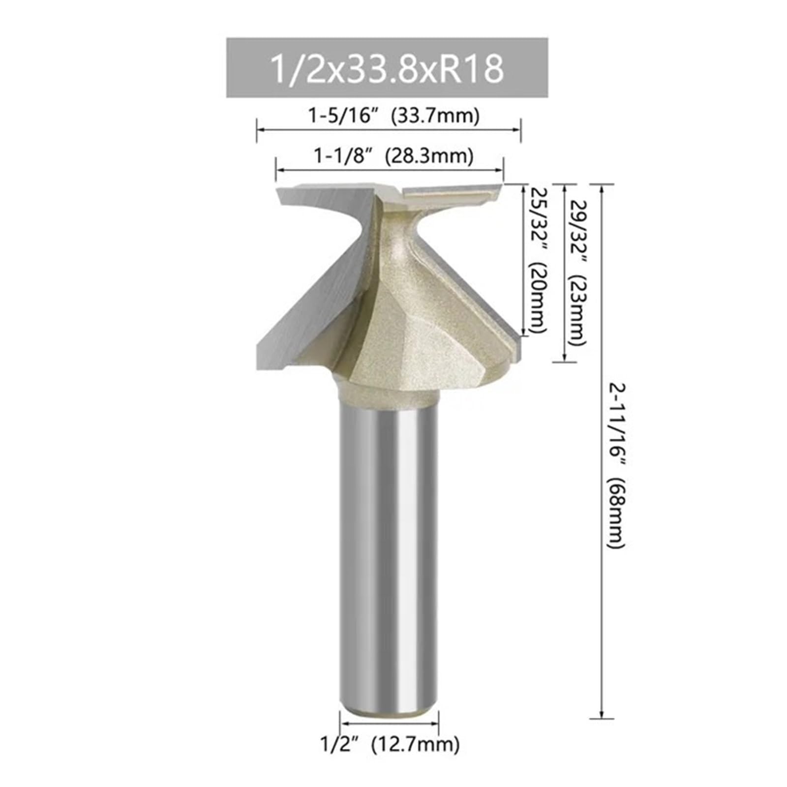 R18/R30/R50 Milling Cutter For Wooden Door Cabinet ARC Bending 1/2 12.7mm Shank ARC Bending Integrated -Knife Woodworking Router bits