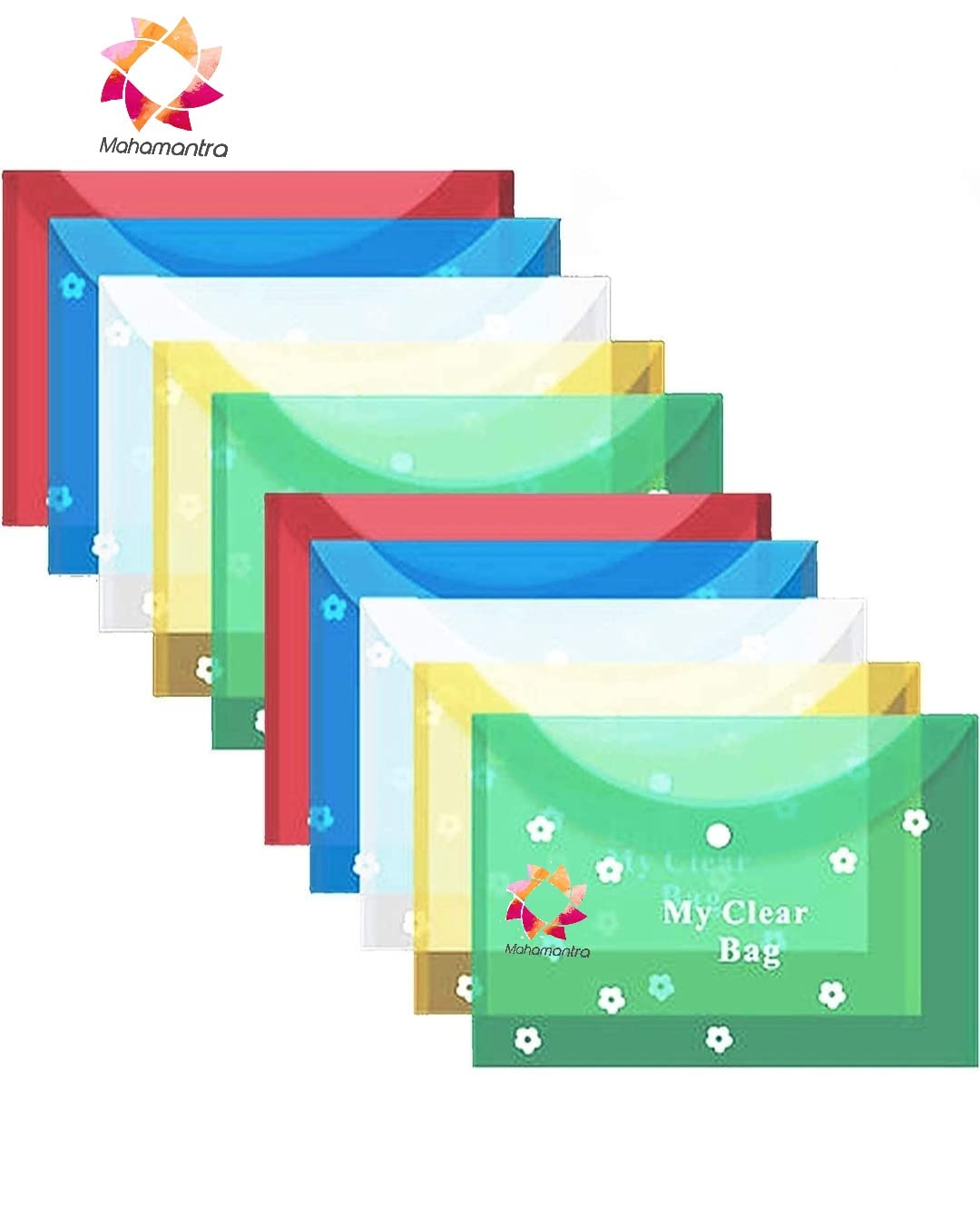 Mahamantra My Clear Bag Full Size A4 Lightweight. Transparent Plastic Folder, Document Organizer File/Folder, (Pack of 12)-image-36