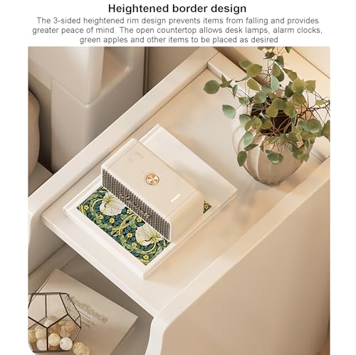 Table de chevet étroite pour chambre chaleureuse en bois massif - 4