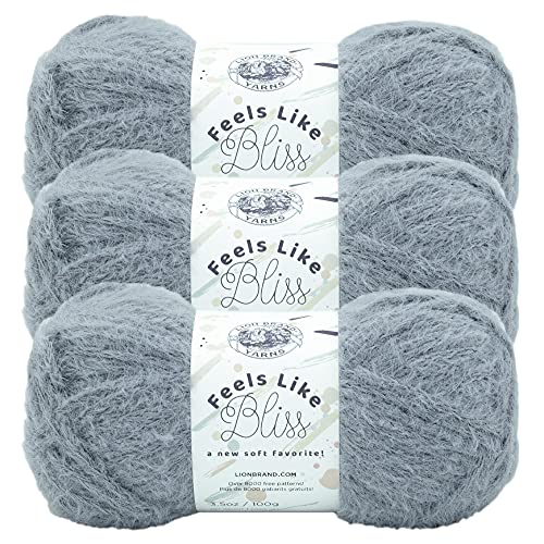 Image of Lion Brand Yarn Feels Like Bliss Bulky Yarn, Silver