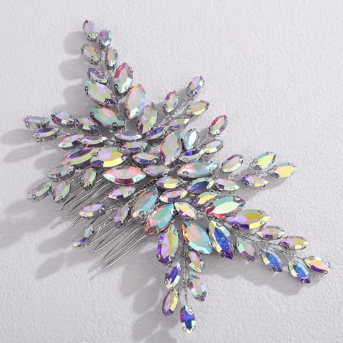 Peine para cabello con cristales brillantes para bodas miniatura 4