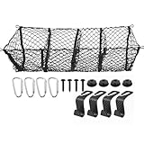 Netze Für Isuzu Für D-Max Für Dmax 2013-2020 2021 2022 2023 2024 Pickup 3/4 Taschen Frachtnetz Kofferraum Gepäckaufbewahrung Organizer Mesh Aufbewahrung Netz(4 Pockets)